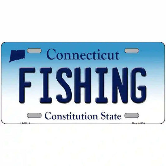Fishing Connecticut Metal Sign