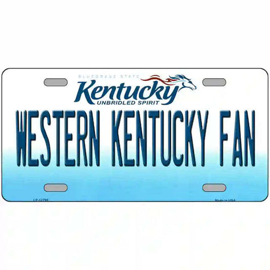Western Kentucky Fan Kentucky Metal Sign