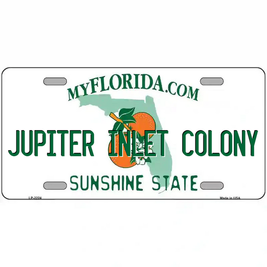 Jupiter Inlet Colony Florida Metal Sign