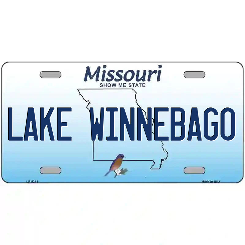 Lake Winnebago Missouri Metal Sign