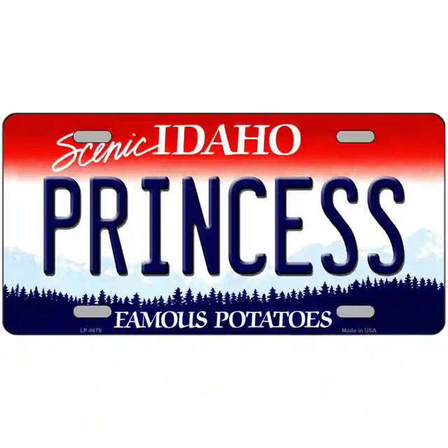 Princess Idaho Metal Sign