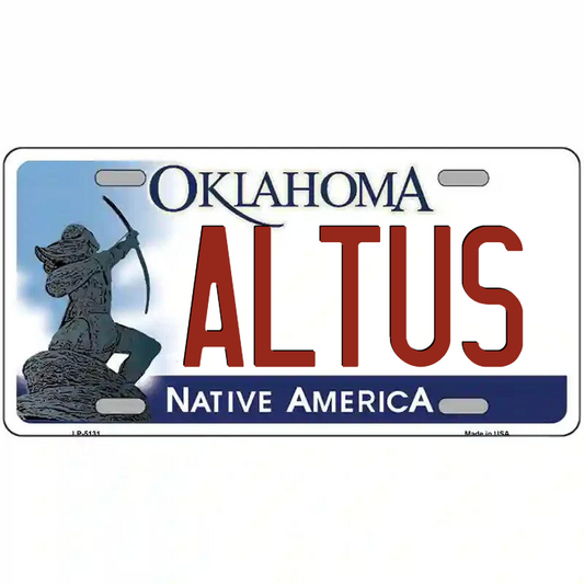 Altus Oklahoma Metal Sign
