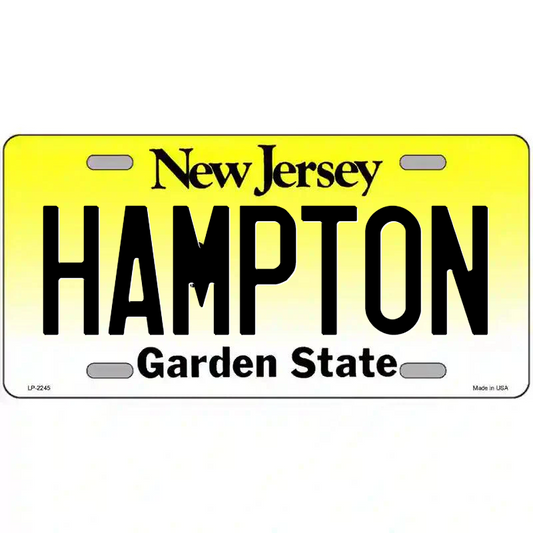 Hampton New Jersey Metal Sign