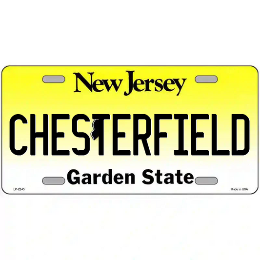 Chesterfield New Jersey Metal Sign