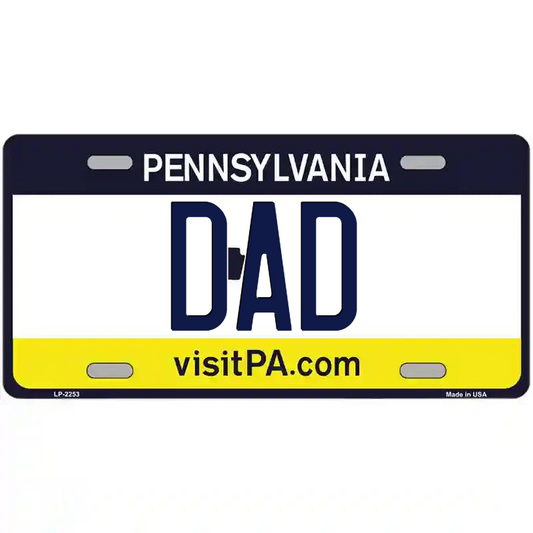 Dad Pennsylvania Metal Sign