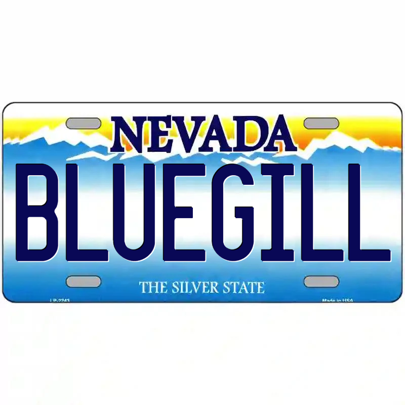 Bluegill Nevada Metal Sign
