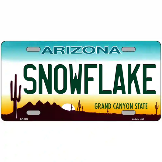 Snowflake Arizona Metal Sign