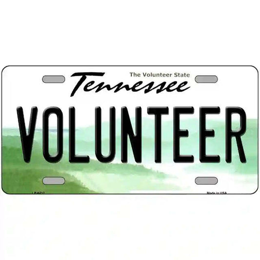 Volunteer Tennessee Metal Sign