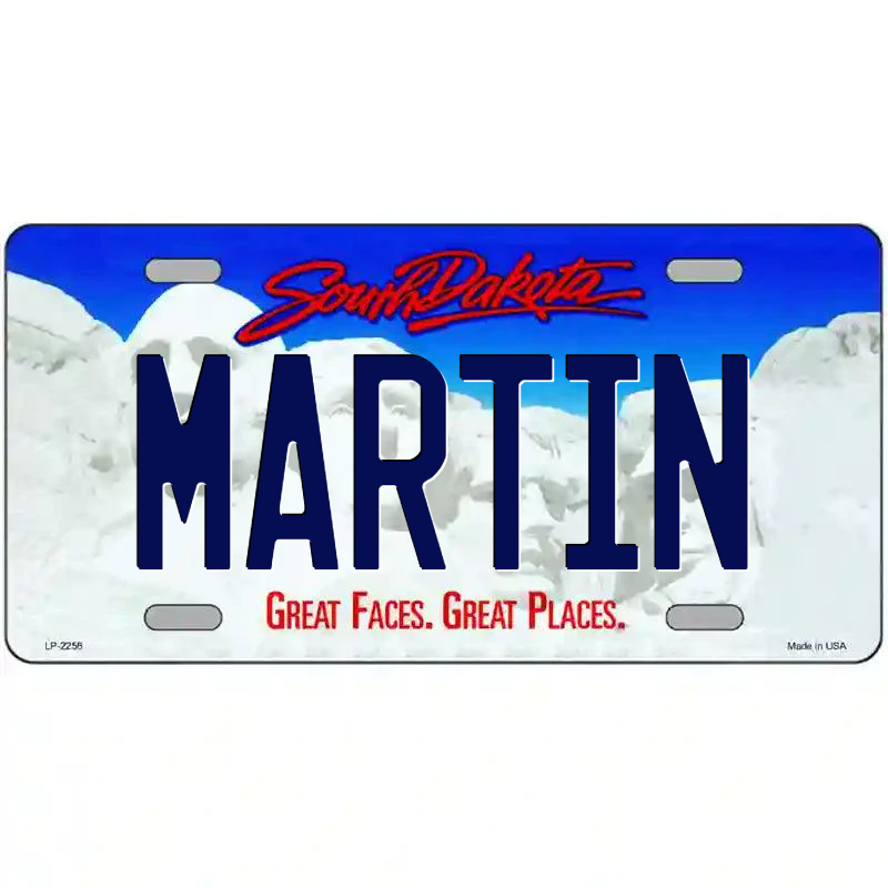 Martin South Dakota Metal Sign