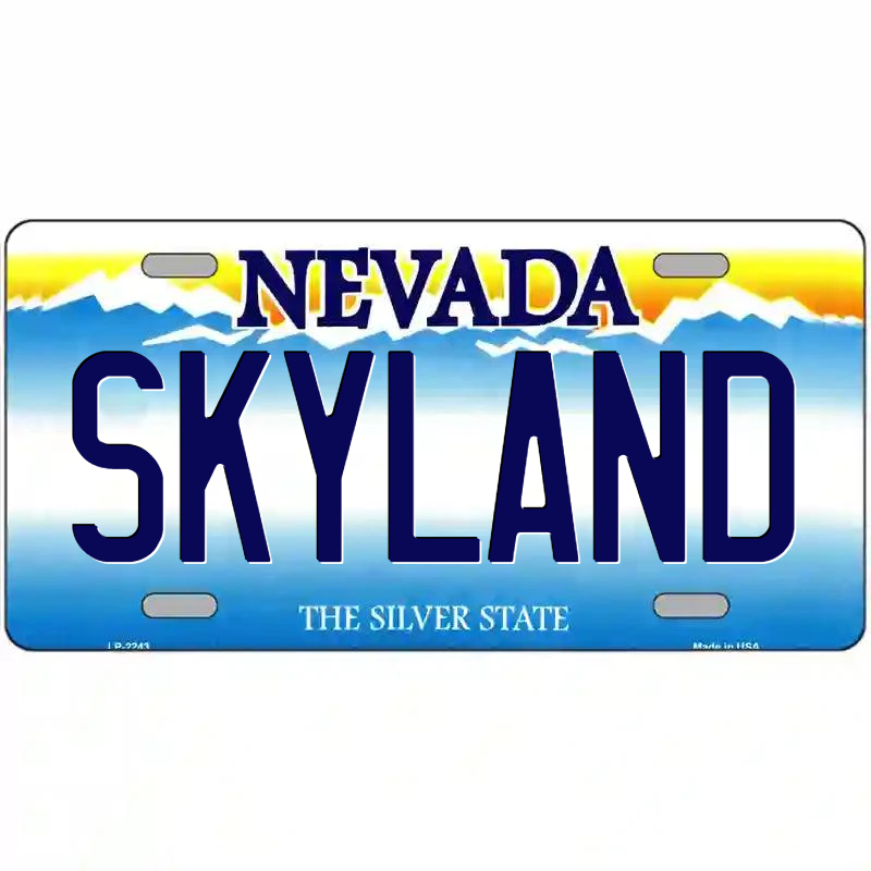 Skyland Nevada Metal Sign