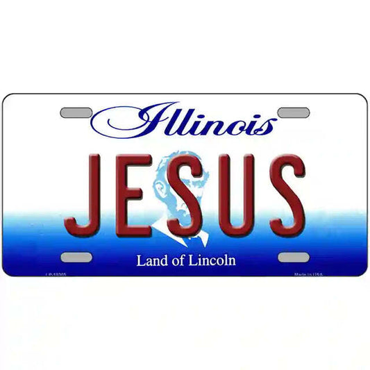 Jesus Illinois Metal Sign