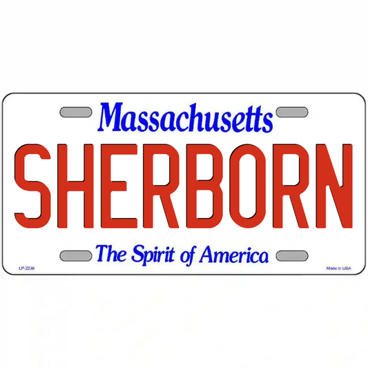 Sherborn Massachusetts Metal Sign