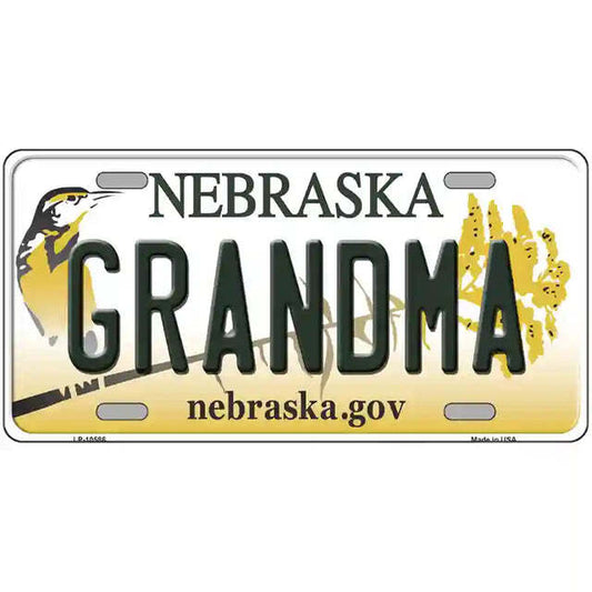 Grandma Nebraska Metal Sign