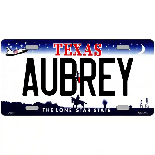 Aubrey Texas Metal Sign