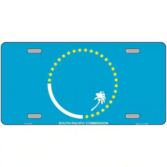 South Pacific Commission Flag metal sign