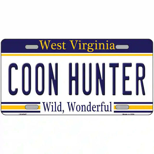 Coon Hunter West Virginia Metal Sign