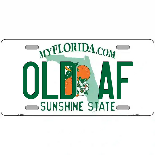 Old AF Florida Metal Sign