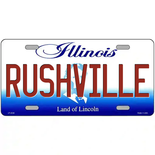 Rushville Illinois Metal Sign