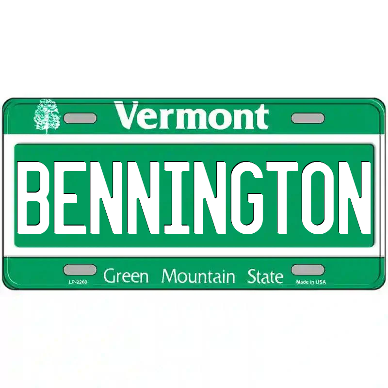 Bennington Vermont Metal Sign