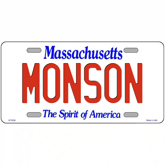 Monson Massachusetts Metal Sign