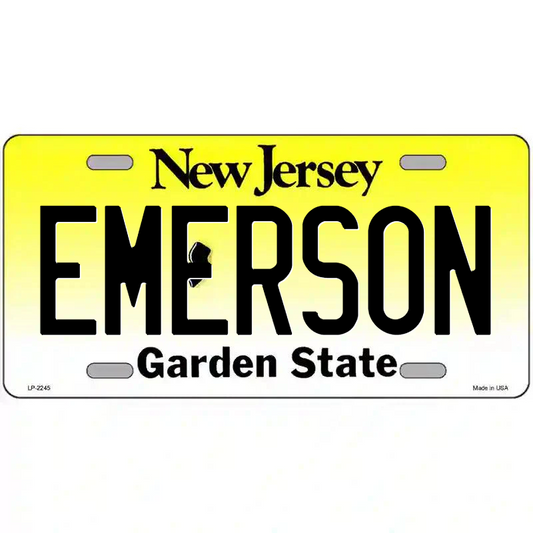 Emerson New Jersey Metal Sign