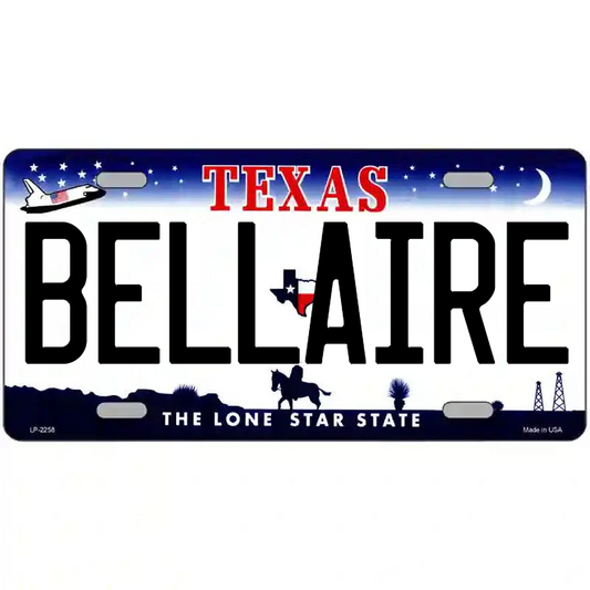 Bellaire Texas Metal Sign