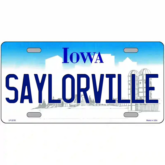 Saylorville Iowa Metal Sign