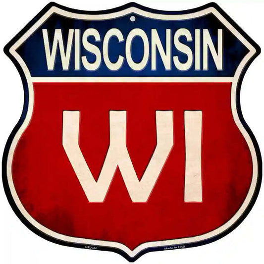 Wisconsin Highway Shield Metal Sign