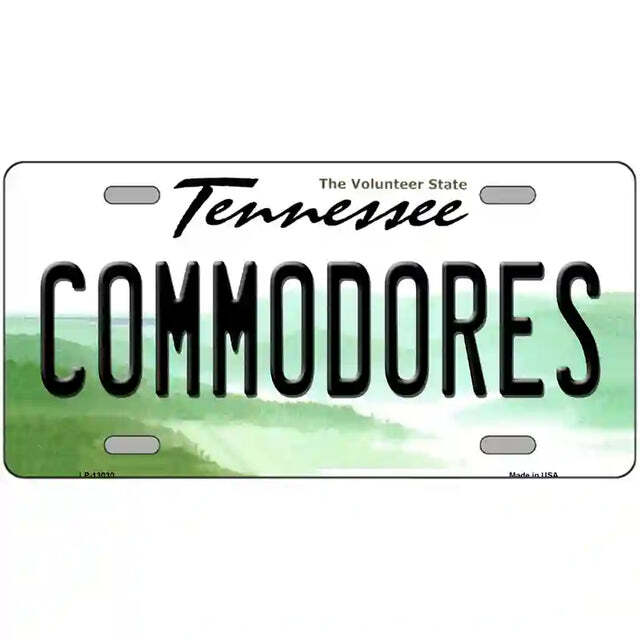 Commodores Tennessee Metal Sign