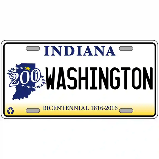 Washington Indiana Bicentennial Metal Sign