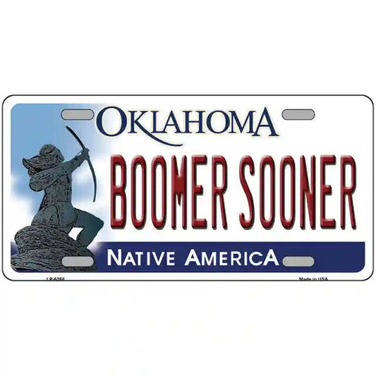 Boomer Sooner Okahoma Metal Sign