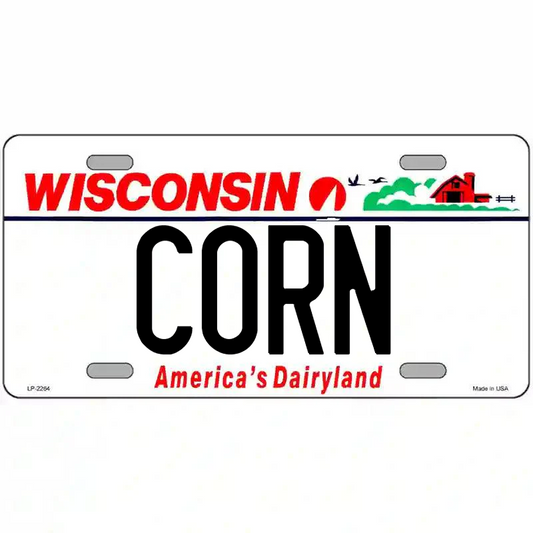 Corn Wisconsin Metal Sign