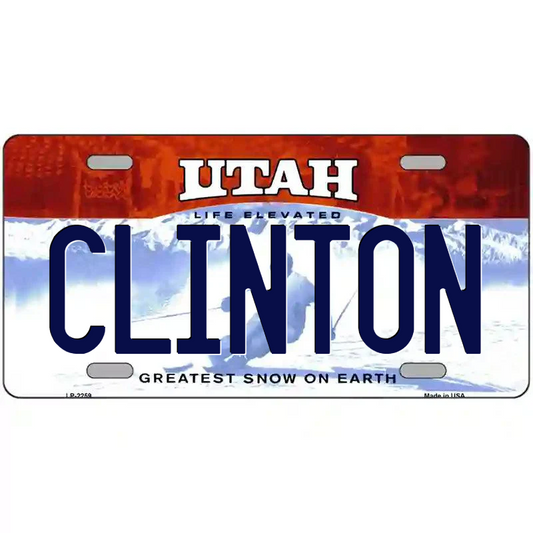 Clinton Utah Metal Sign