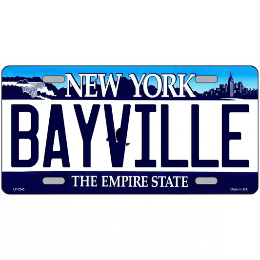 Bayville New York Blue Metal Sign