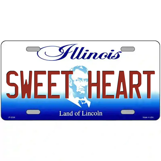 Sweet Heart Illinois Metal Sign
