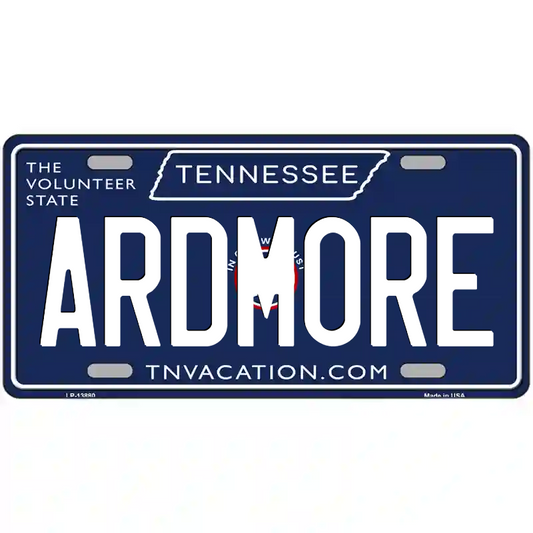 Ardmore Tennessee Blue Metal Sign