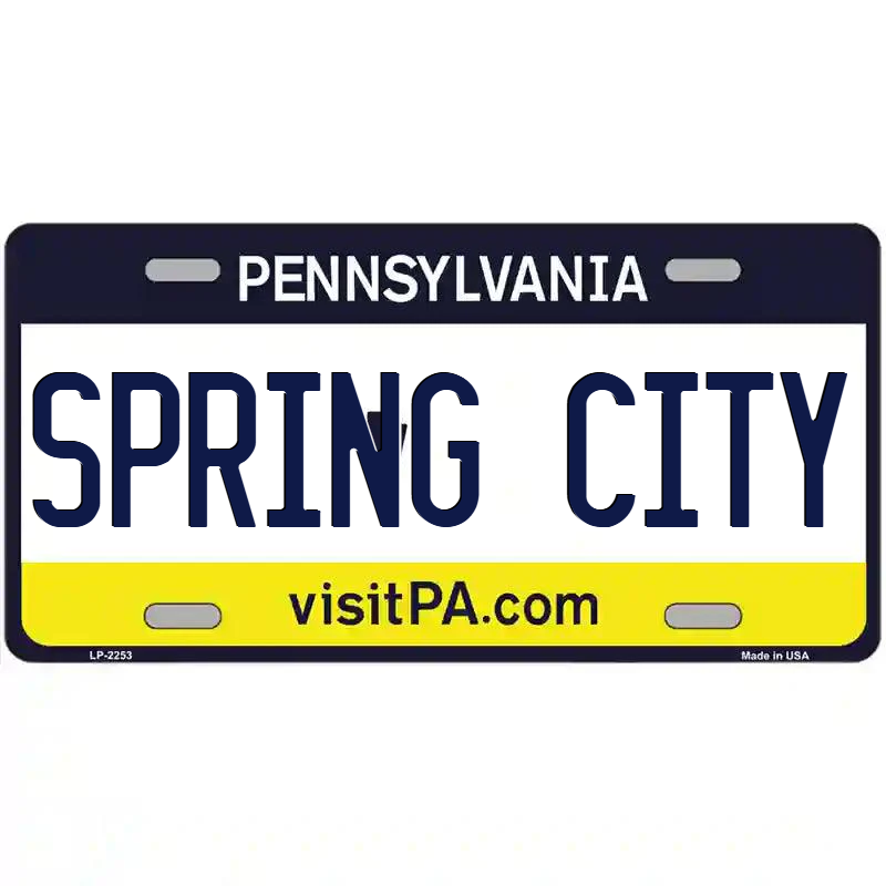 Spring City Pennsylvania Metal Sign