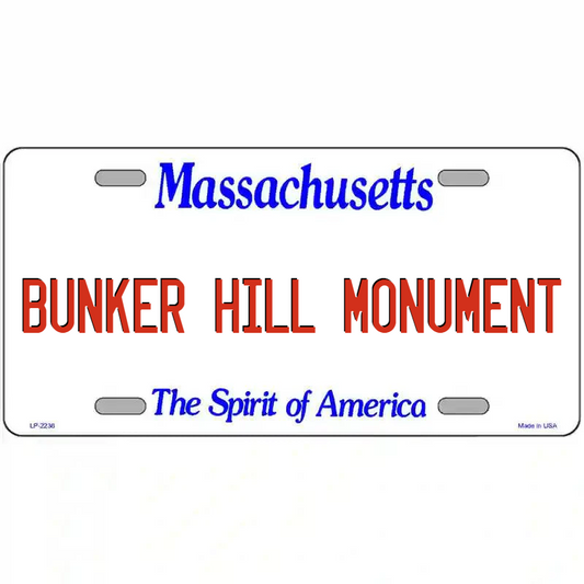 Bunker Hill Monument Massachusetts Metal Sign