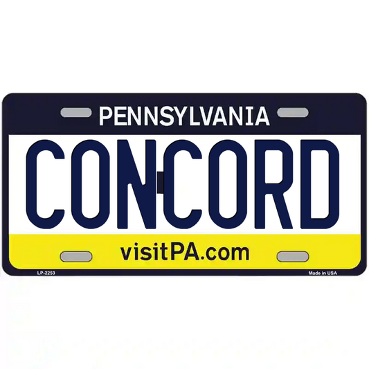 Concord Pennsylvania Metal Sign