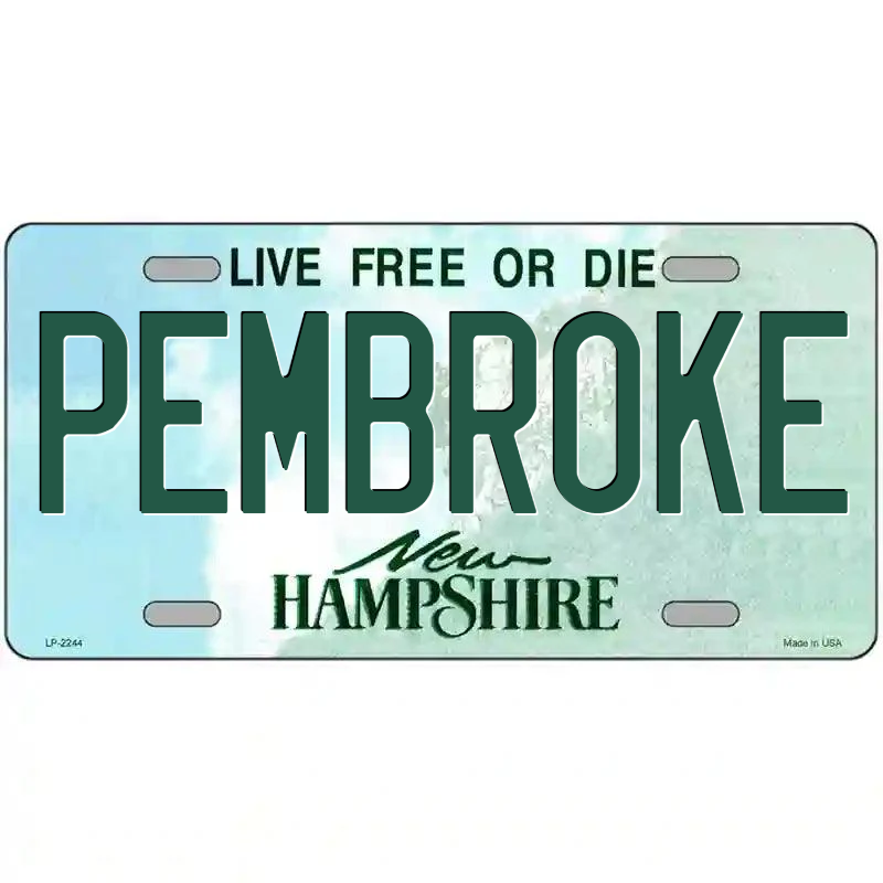 Pembroke New Hampshire Metal Sign