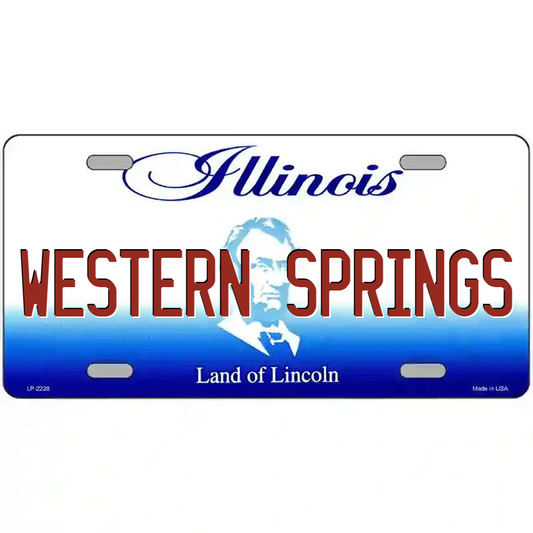 Western Springs Illinois Metal Sign