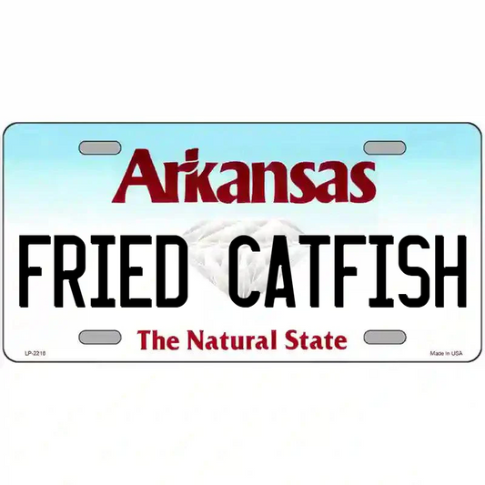 Fried Catfish Arkansas Metal Sign