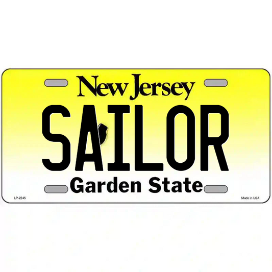 Sailor New Jersey Metal Sign