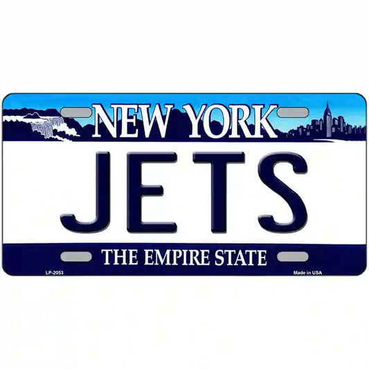 Jets New York Blue Metal Sign