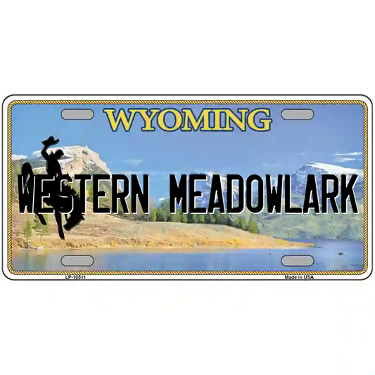 Western Meadowlark Wyoming Metal Sign