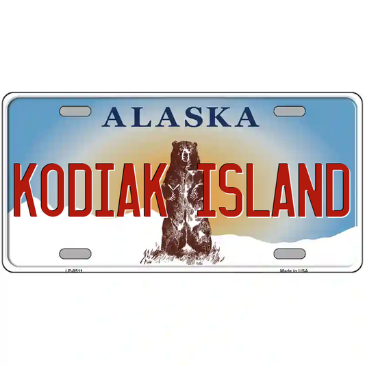 Kodiak Island Alaska Metal Sign