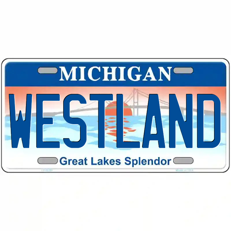 Westland Michigan Great Lakes Metal Sign