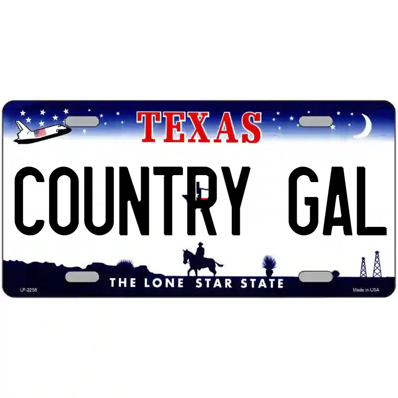 Country Gal Texas Metal Sign
