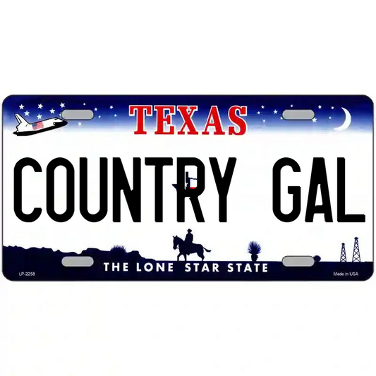 Country Gal Texas Metal Sign