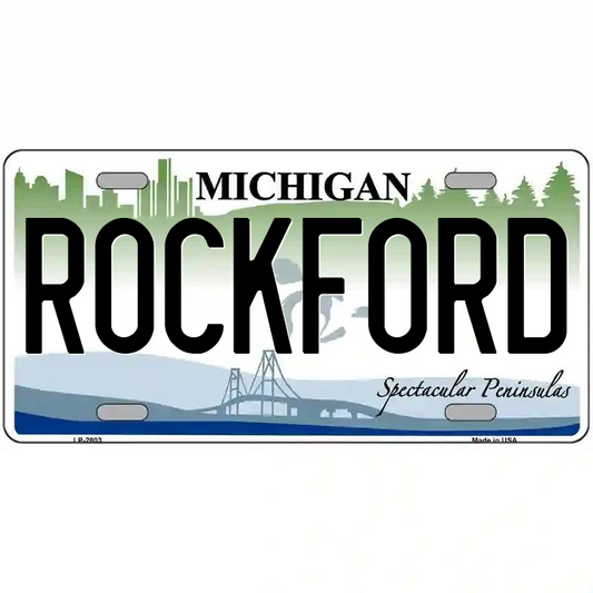 Rockford Michigan Metal Sign